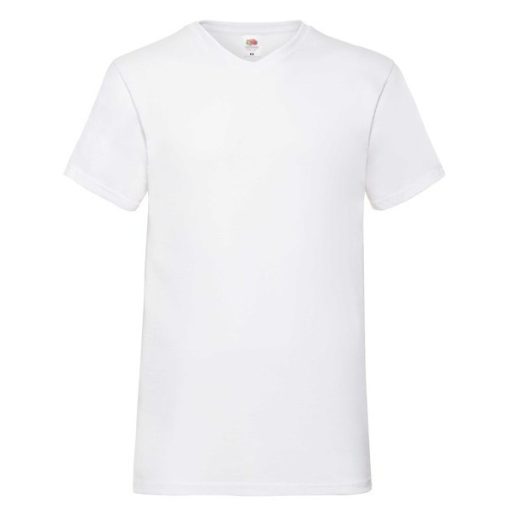 Fruit of the Loom 61066 VALUEWEIGHT V-nyakú póló FEHÉR S-XXL 