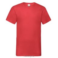   Fruit of the Loom 61066 VALUEWEIGHT V-nyakú póló RED S-XXL 