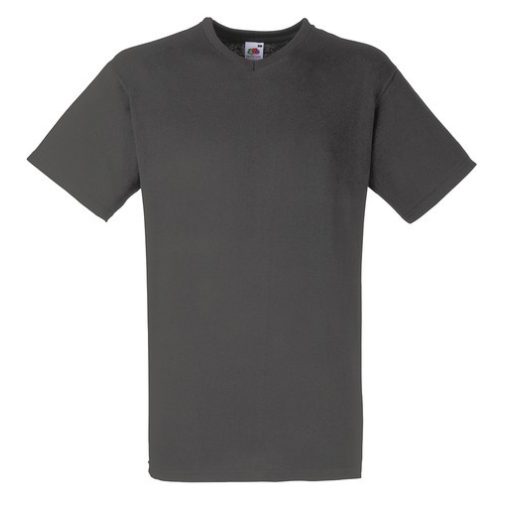 Fruit of the Loom 61066 VALUEWEIGHT V-nyakú póló LIGHT GRAPHITE 3XL 