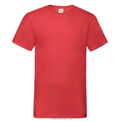 Fruit of the Loom 61066 VALUEWEIGHT V-nyakú póló RED 3XL 