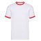 Fruit of the Loom 61168 RINGER T póló S-XXL FEHÉR/PIROS