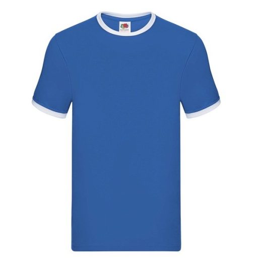 Fruit of the Loom 61168 RINGER T póló S-XXL ROYAL KÉK/FEHÉR