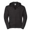 RUSSEL 0R266M Authentic kapucnis, cipzáros pulóver FEKETE S-XXL