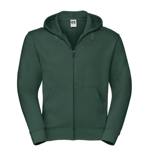 RUSSEL 0R266M Authentic kapucnis, cipzáros pulóver BOTTLE GREEN S-XXL