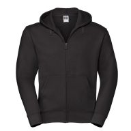   RUSSEL 0R266M Authentic kapucnis, cipzáros pulóver FEKETE 3XL-4XL-5XL