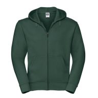   RUSSEL 0R266M Authentic kapucnis, cipzáros pulóver BOTTLE GREEN 3XL
