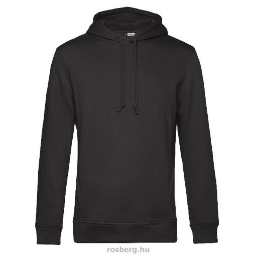 B&C WU33B Organic INSPIRE kapucnis pulóver FEKETE S-3XL