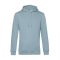 B&C WU33B Organic INSPIRE kapucnis pulóver BLUE FOG S-XXL