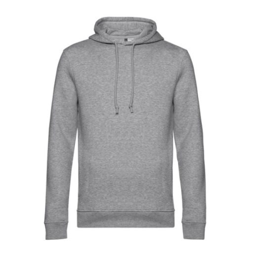 B&C WU33B Organic INSPIRE kapucnis pulóver HEATHER GREY S-3XL
