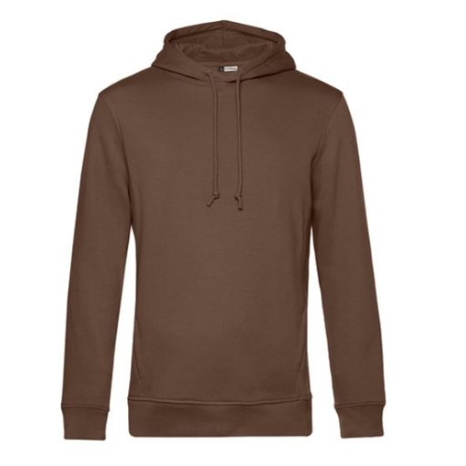B&C WU33B Organic INSPIRE kapucnis pulóver MOCHA S-XXL