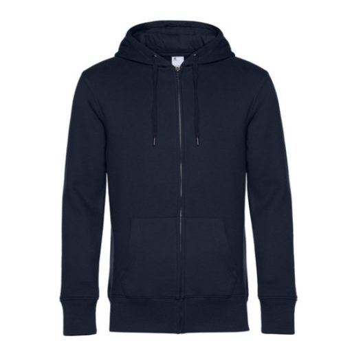 B&C WU03K KING kapucnis, cipzáros pulóver NAVY XS-3XL 