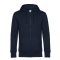 B&C WU03K KING kapucnis, cipzáros pulóver NAVY XS-3XL 