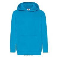   Fruit of the Loom 062043 gyerek kapucnis pulóver AZURE KÉK 116-164
