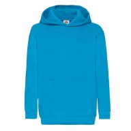   Fruit of the Loom 062043 gyerek kapucnis pulóver AZURE KÉK 116-164