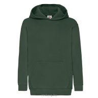   Fruit of the Loom 062043 gyerek kapucnis pulóver BOTTLE GREEN 1116, 128, 152