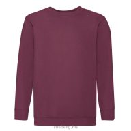   Fruit of the Loom 062041 gyerek kereknyakú pulóver BURGUNDY 116-164