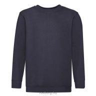   Fruit of the Loom 062041 gyerek kereknyakú pulóver DEEP NAVY 104-164
