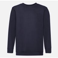   Fruit of the Loom 062041 gyerek kereknyakú pulóver DEEP NAVY 104-164