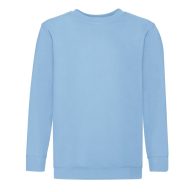   Fruit of the Loom 062041 gyerek kereknyakú pulóver SKY BLUE 104-152
