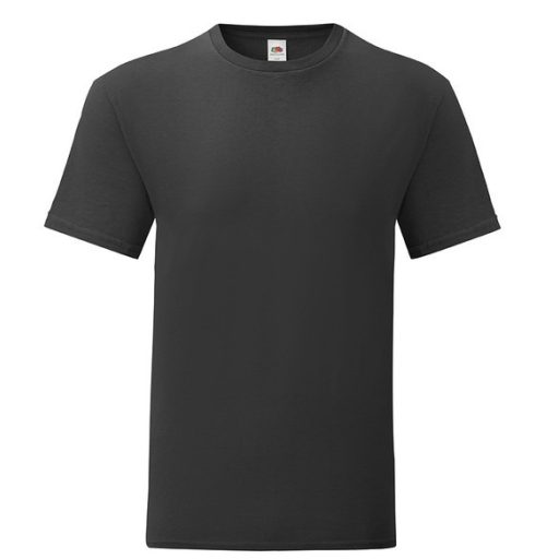 Fruit of the Loom 61430 ICONIC T póló FEKETE 3XL, 4XL, 5XL méretek 150g/m2