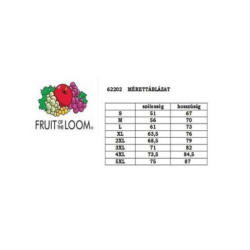Fruit of the Loom 62202 kereknyakú pulóver NATURAL S-XXL 
