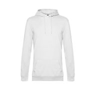   B&C WU03W kapucnis, bebújós pulóver fehér 280gr/m2 XS-3XL