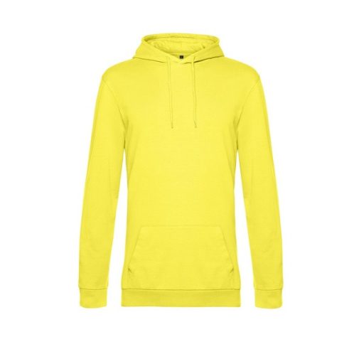 B&C WU03W kapucnis, bebújós pulóver SOLAR YELOW 280gr/m2 S-XXL