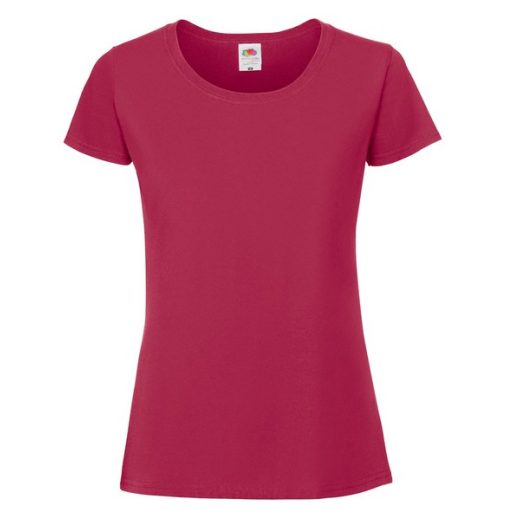 Fruit of the Loom 61424 női ICONIC póló 195T XS-XXL méretek CRANBERRY