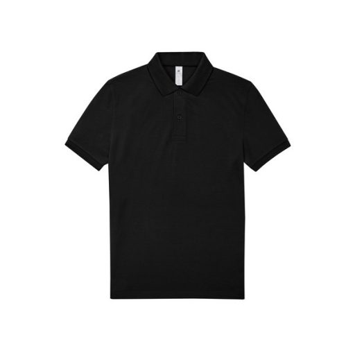 B&C PU424 MY galléros póló 180g/m2 FEKETE S-3XL