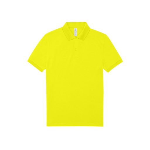 B&C PU424 MY galléros póló 180g/m2 PIXEL LIME S-3XL