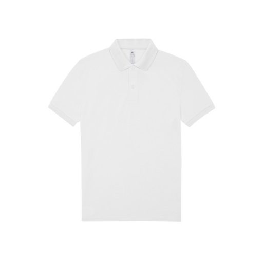 B&C PU424 MY galléros póló 180g/m2 FEHÉR 4XL-5XL