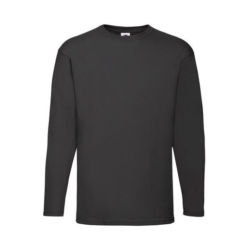 Fruit of the Loom 61038 Valueweight hosszú ujjú T 3XL, 4XL, 5XL méretek FEKETE
