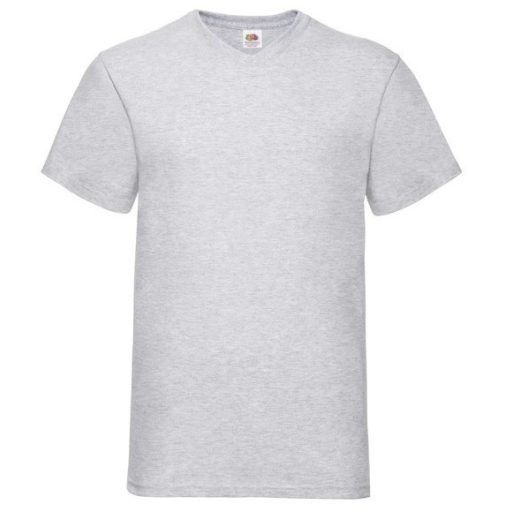 Fruit of the Loom 61066 VALUEWEIGHT V-nyakú póló HEATHER GREY 3XL , 4XL, 5XL