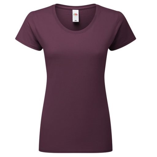 Fruit of the Loom 61424 női ICONIC póló 195T XS-XXL méretek DARK PLUM 