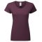 Fruit of the Loom 61424 női ICONIC póló 195T XS-XXL méretek DARK PLUM 