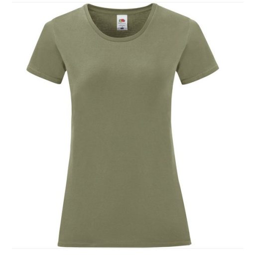 Fruit of the Loom 61432 női ICONIC póló 150T XS-XXL méretek CLASSIC OLIVE