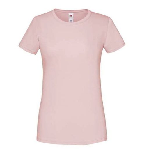 Fruit of the Loom 61432 női ICONIC póló 150T XS-XXL méretek POWDER ROSE