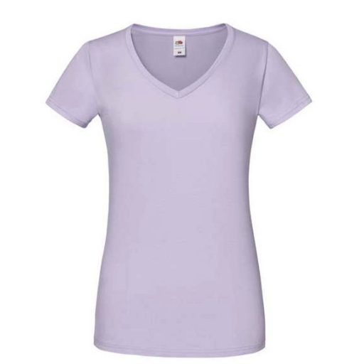 Fruit of the Loom 61444 női ICONIC V-nyakú póló 150T SOFT LAVENDER XS- XXL méretek 