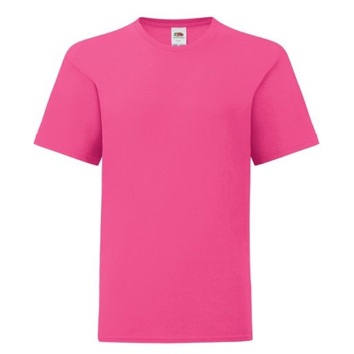 Fruit of the Loom 61023 Kids Iconic 150 T gyerek póló FUXIA 104-164 méretek 