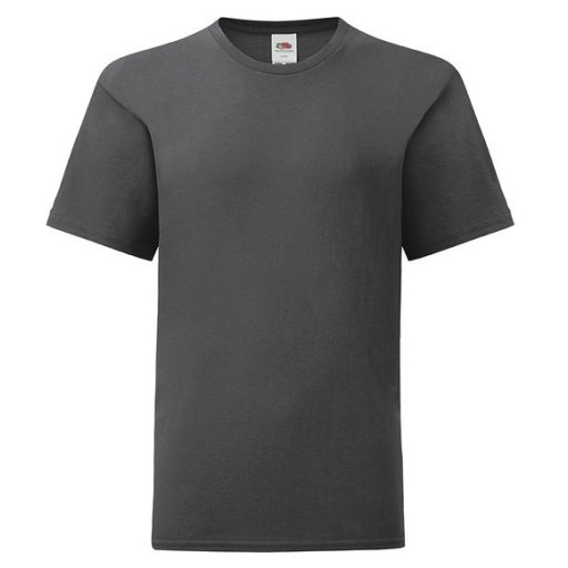 Fruit of the Loom 61023 Kids Iconic 150 T gyerek póló LIGHT GRAPHITE 104-164 méretek 