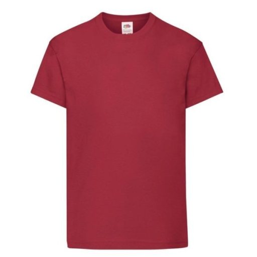 Fruit of the Loom 61019 ORIGINAL KIDS gyerek póló BRICK RED 104-164 méretek 