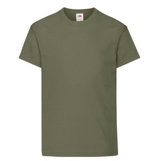 Fruit of the Loom 61019 ORIGINAL KIDS gyerek póló CLASSIC OLIVE 104-164 méretek 