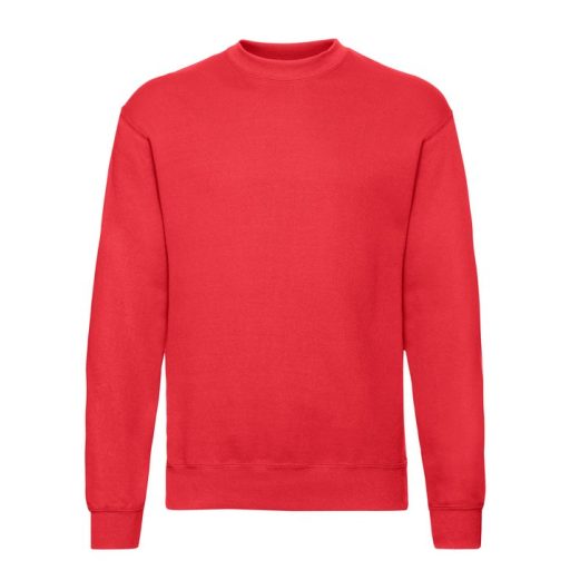Fruit of the Loom 62202 kereknyakú pulóver PIROS 3XL 