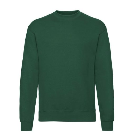 Fruit of the Loom 62202 kereknyakú pulóver BOTTLE GREEN 3XL 