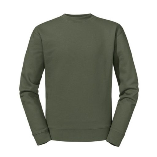 RUSSEL 0R262M0 Authentic kereknyakú pulóvert OLIVE 3XL 