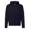 Fruit of the Loom 62062 cipzáros, kapucnis pulóver DEEP NAVY 3XL 