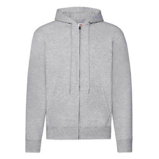 Fruit of the Loom 62062 cipzáros, kapucnis pulóver HEATHER GREY 3XL, 4XL, 5XL