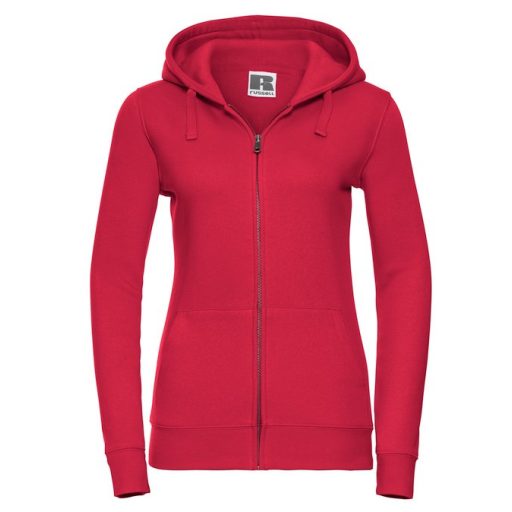 RUSSEL női 0R266F0 Authentic kapucnis, cipzáros pulóver XS-XL PIROS 