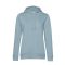 B&C WW34B női Organic INSPIRE kapucnis pulóver XS-XL BLUE FOG