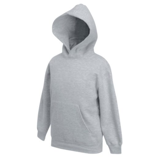 Fruit of the Loom 062043 gyerek kapucnis pulóver HEATHER GREY 116-164 